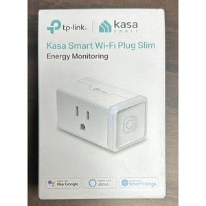 KASA - Smart Wi-Fi Mini Plug With Energy Monitoring- White - NEW BOX SEALED